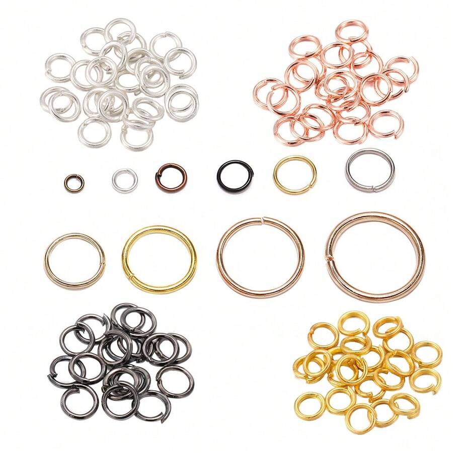 50-200 piezas/Lote Anillos divididos de 3-20 mm Conectores para hacer pulseras, collares, joyería y accesorios DIY - anillo de salto - Ver 1