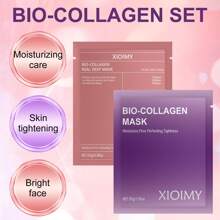 Xioimy 8片装胶原蛋白果冻面膜套装，深层保湿面膜，为肌肤注入水分和光泽，日夜保湿凝胶面膜，缩小毛孔，改善皮肤弹性，告别干燥、暗沉、松弛的皮肤，增强皮肤弹性，面部护理，面膜