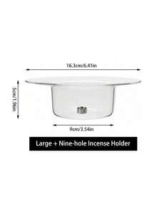 1pc Glass Incense Holder With Stainless Steel Incense Stick Holder, Yoga Studio & Tea House Decor - Multicolor - View 12