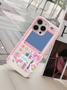 WeiMi 1pc Cute Game Console Pattern Soft TPU 2-In-1 Protective Phone Case, Waterproof Anti-Fall Anti-Slip, Compatible With Apple Phones - Multicolor - View 2