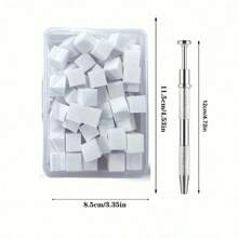 100PCS Nail Sponge Metal Gripper Mini Replaceable Nail Sponge Block For Ombre Nail Art Sponge Nail Art Tools For Nail Products Nail Accessories