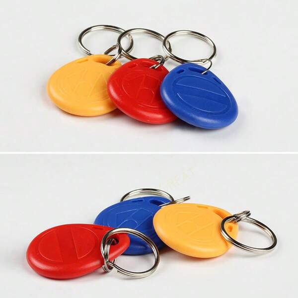 125kHz T5577 RFID Key Fob Proximity ID Token Label Rewritable(10PCS) (Mix)