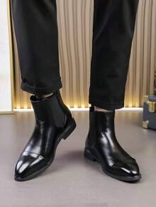 Giày bốt Chelsea đế đỏ, giày công sở mũi nhọn, bốt cổ ngắn, bốt công sở Chukka, bốt cổ ngắn kiểu doanh nhân Châu Âu & Mỹ, bốt da công sở, bốt cao cổ màu đỏ, bốt xe máy cổ điển đen/nâu, giày cao cổ thời trang, bốt cao bồi cổ điển thương hiệu cao cấp, thích hợp cho đi bộ đường dài và lái xe, giày công sở và hàng ngày, thoáng khí, nhẹ, chống trượt, bốt xe máy cỡ lớn dùng được cả bốn mùa, bốt cổ ngắn công sở. - màu đen - Xem 5