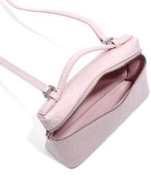 & Fred Paris Bolso Bandolera de Piel Grabada al Cromo Atemporal