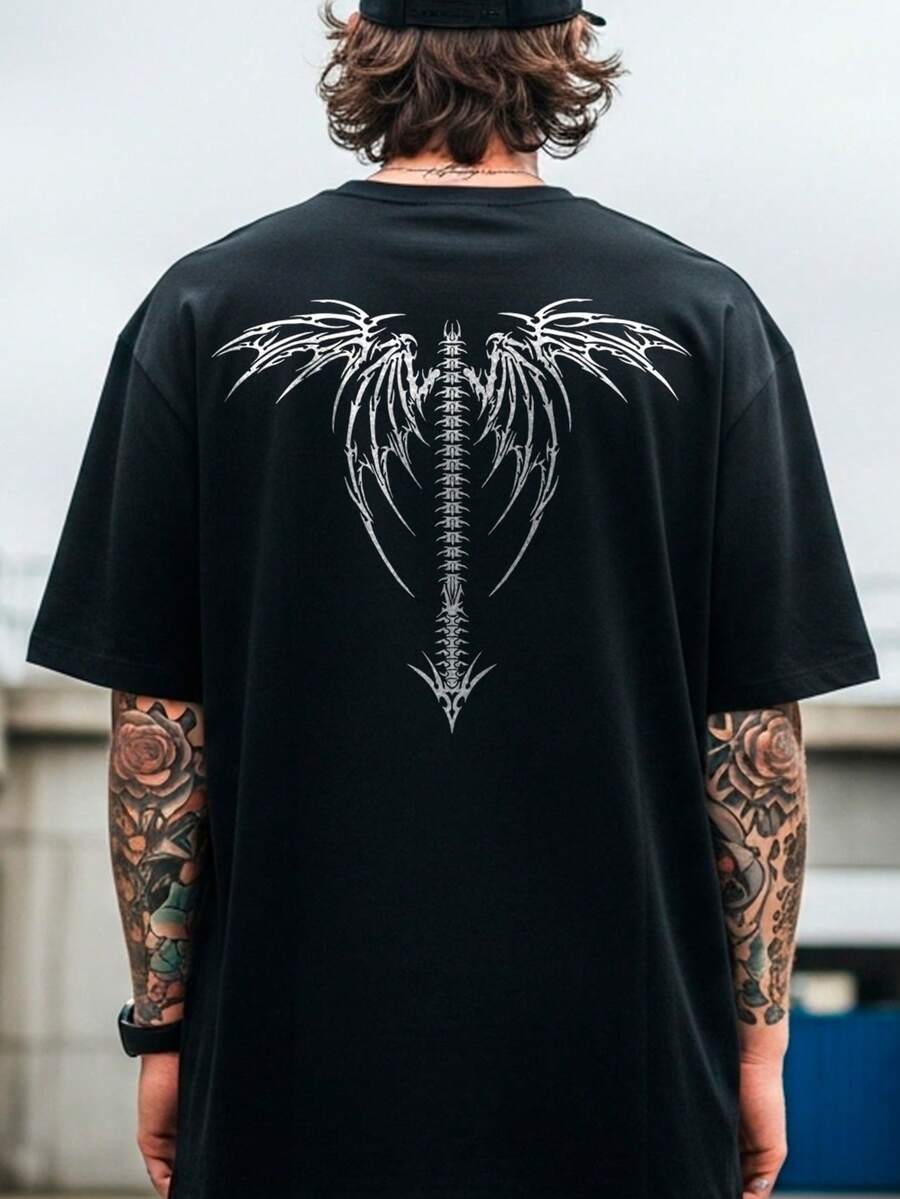 Oversized Streetwear Cotton T-Shirt Printed Shirt - in 05 - Xem 1