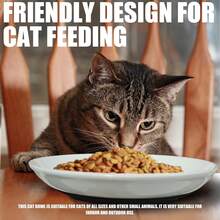 3Pcs Cat Food Bowls, Ceramic Cat Food Bowls With Nonslip Silicone Bottom, Anti Whisker Fatigue Cat Plates For Indoor Cats, Ceramic Pet Bowl With Wide Shallow Kitten Dishes For Dry And Wet Food,10153463