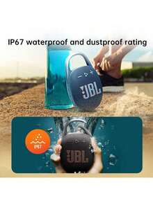 JBL Bluetooth Speaker CLIP5 Ultra-Light Portable Outdoor Speaker Built-In Battery IP67 Waterproof And Dustproof High-Efficiency Battery Life Bluetooth 5.3 Version Lossless Sound Quality Type-C Charging Port Blue - Blue - View 5