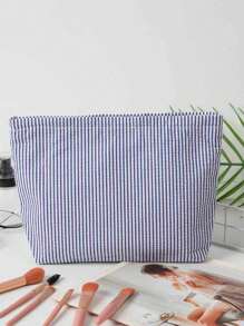 1Pc Fashion Stripe Makeup Bag Waterproof Stripe Cosmetic Bag Women'S Cosmetic Bag Portable Canvas Travel Toiletries Storage Bags Makeup Case Clutch Purse Handbags Small Bag Storage Makeup Case,Candy Colored Handbag,Travelling Bags For Ladies,Sanitary Napkin Bag,Pencil Case Daily Big Large Capacity Makeup Brushes Travel Toiletry Bag - Multicolor - View 15