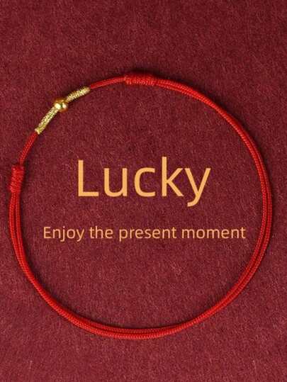 1pc Lucky Transport Beads Red Rope Handmade Bracelet For Women Men Couples Protection Jewelry
