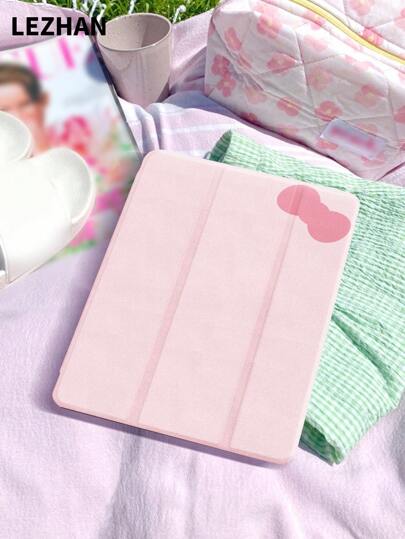 1pc Cute Bow Design Tablet Protective Case, Compatible With IPad 10.2 Inch, IPad Pro 11 2021/2020/10th Gen, IPad Mini 4/5/6, Galaxy Tab A8 10.5 Inch 2022, Matepad 10.4/Tab, With Pencil Slot, Shockproof, Tablet Stand Cover