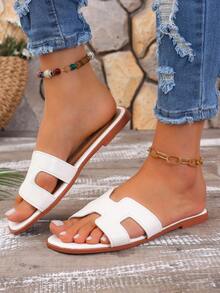 Christmas Teens' Lightweight, Comfortable, Soft Open Toe Slippers/Sandals, Fashionable, Versatile, Suitable For Spring/Summer