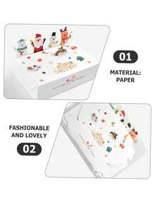 10pcs/20pcs Christmas Cute Critter Cubic Party Gift Box Christmas Candy Folding Gift Carton For Christmas Party, Christmas, Santa Sleigh Gifts, Party Supplies Christmas Surprise Gift Box Back To School, Back To School Supplies - Multicolor - View 4
