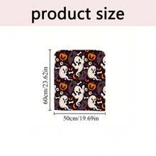 1 pieza/4 piezas/6 piezas/10 piezas Funda de silla de felpa corta con estampado de fantasmas y calabazas de Halloween, funda de silla de felpa corta desmontable, protector de respaldo de silla, adecuado para todas las estaciones, funda de silla decorativa navideña, para comedor, sala de estar, protección de silla para el hogar, con protección de respaldo, aplicable a comedor, oficina, sala de estar, hotel y decoración del hogar
