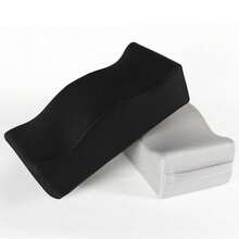 1个纯色坐垫，聚氨酯泡沫臀部塑形垫，用于缓解办公室/家庭中臀部和腿部的压力（黑色网眼） - 黑色網布 - 查看 3