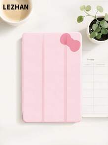 1pc Cute Bow Design Tablet Protective Case, Compatible With IPad 10.2 Inch, IPad Pro 11 2021/2020/10th Gen, IPad Mini 4/5/6, Galaxy Tab A8 10.5 Inch 2022, Matepad 10.4/Tab, With Pencil Slot, Shockproof, Tablet Stand Cover