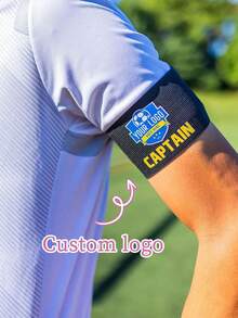 1Pc Personalized Captain Armband, Custom With Logo, Team Armband With Team Logo,Gift For Team Leaders/Teammates/Sport, Used For Cycling, Football, Soccer, Events And Charity - Multicolor - View 2