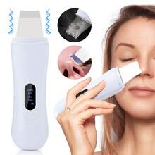 Hailicare Raspador de piel ultrasónico, espátula para la piel facial con 4 modos, removedor de puntos negros y limpiador profundo de poros, extractor de acné facial, herramienta de cuidado de la piel