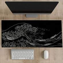 大扩展游戏鼠标垫，防滑橡胶底座，办公桌垫，键盘和鼠标，动漫游戏设置配件，光滑纹理表面，游戏鼠标垫游戏鼠标垫