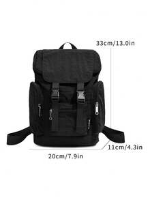 1pc Men's Backpack Oxford Cloth Material Multi-Pocket Fashion Casual Daypack, Suitable For School, Date, Party, Commute, Travel, Work Large Capacity Bag