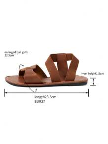 Women's Flat Sandals, Fashion Criss-Cross Casual Elastic Band Breathable Wide Fit Outdoor Minimalist Lightweight Versatile Elegant Sandals