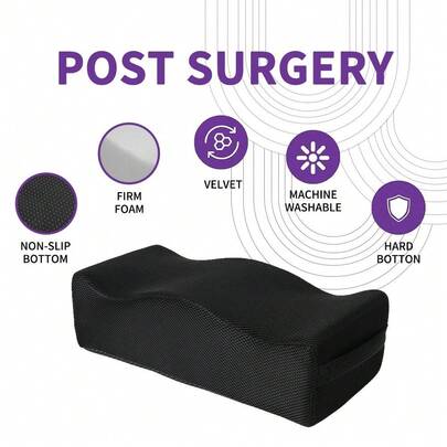 1pc Solid Color Seat Cushion, Polyurethane Foam Hip Lift & Shaping Buttocks Cushion For Postoperative Recovery Support, Fitness Buttock Enhancement, Relieving Hip & Leg Pressure In Office/Home Use.