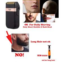 Kemei Rasoir Électrique Pour Homme Usb Rechargeable Pour Barbe, Tondeuse À Cheveux Portable, Tondeuse De Coiffeur Réciprocante, Rasoir De Voyage, Cadeau D'anniversaire Pour Papa Km-2024