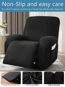 1 Stück klassischer einfarbiger Massagesessel-Überzug, Vollschutz-Sesselabdeckung, weich & bequem, dehnbar, staub- & kratzfest