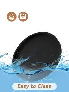 圆形黑色硅胶浴室托盘、梳妆台托盘、用于洗涤器、乳液瓶、化妆品、香水、珠宝、蜡烛、钥匙饰品环的小饰品托盘 - 彩色 - 查看 10