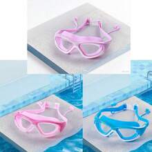 1/2/3 件超大号游泳镜，防雾防水硅胶游泳眼镜带耳塞，适合游泳训练和休闲，节日礼物，时尚设计，适合专业训练、成人、沙滩必需品、沙滩配件、泳池浮板 - 彩色 - 查看 26