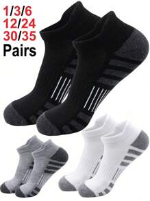 35Pairs Cushioned Ankle Socks For Men Athletic Running Socks Low Cut Casual Sports Sock Tab Short Socks For Men Women