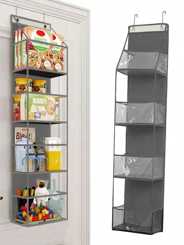 Over Door Storage Organisers, 4 Layer Pockets Hanging Shelves, Wardrobe Storage Organiser With 4 Pockets For Living Room, Bedroom, Bathroom, Cloakroom, Locker Room, Kitchen