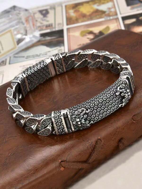 سوار تميمة درع عصر التانغ والأسد الفاخر، إكسسوار رجالي متطور، للارتداء اليومي والهدايا