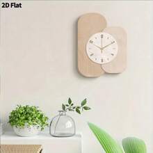 2D Flat 1pc Light Luxury Modern Creativity Wall Clock, Ultra Quiet Quartz Movement, No Ticking Sound, Quiet Decoration Painting Wall Clock For Living Room, Bedroom And Office, Fashionable Bedroom Clock Decoration Wall Watch, Unique Personalized, Ultra Clear Reading Time, Suitable For Clock Decoration In Living Room, Bedroom, Office, Studio, House, Study, Kitchen And Cafe, Perfect Decoration Gift For Family And Friends Home Decor Room Decor