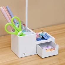 Lámpara de escritorio LED táctil, 3 niveles de intensidad, luz nocturna, recargable por USB, protección para los ojos, lámpara de mesa plegable para lectura en el dormitorio junto a la cama - No recargable - Ver 7