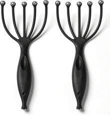 Scalp Massager Hand Held Portable Head Massager For Female SPA Relaxation & Stress Reduction For Home, Office And Travel Use Wet And Dry - Black Black - 查看 8