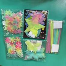 Pegatinas luminosas de estrellas, mariposas, copos de nieve, meteoros, decoración romántica para dormitorio, decoración de habitación, regalo de fiesta, pegatinas de pared, decoración del hogar, decoración de sala de estar