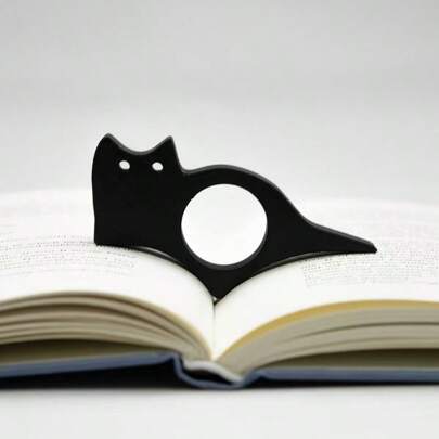 1pc Cat Thumb Book Page Clip, Black Cat Thumb Book Stand, Single-Hand Reading Bookmark, Reading Accessory, Portable Thumb Book Holder, Gift For Book Lovers, Suitable For Birthday, Party, Graduation And Back To School
