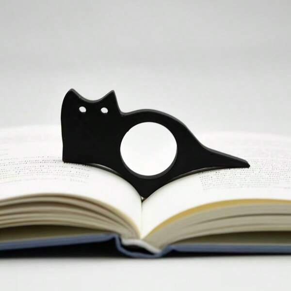 1pc Cat Thumb Book Page Clip, Black Cat Thumb Book Stand, Single-Hand Reading Bookmark, Reading Accessory, Portable Thumb Book Holder, Gift For Book Lovers, Suitable For Birthday, Party, Graduation And Back To School