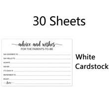 30pcs Advice And Wishes Cards For Parents-To-Be – Baby Shower Game, Gender Reveal Party Keepsake, Guest Book Alternative, Baby Prediction & Advice Activity – Brown & White Cardstock Options - Many - View 8