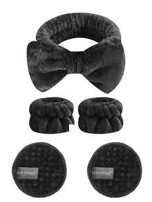 3pcs Makeup Remover Puff,Soft And Skin Friendly Face Towel,Cleaning Tools Easy Carrying For Travel - Multicolor - View 10