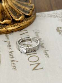 foxanry خاتم عتيق بسيط قطعة واحدة، مجوهرات للنساء، للارتداء اليومي، هدية ترويجية