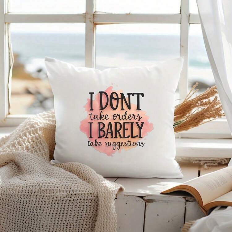 Funny 'I Don't Take Orders, I Barely Take Suggestions' Quote - Vinyl DTF Heat Transfer Sticker For T-Shirts, Hoodies, Tote Bags - DIY Fashion Decoration, Apparel Decal|Bold Text Design| Textile, T Shirt Stickers - Multicolor - View 10