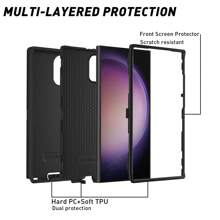 FOGEEK 重型保护壳（三合一）[防震] [防摔] [防滑]，多层保护手机壳防水防刮 - 黑色 - 查看 8