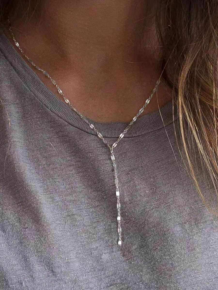 1pc Women's Simple Lip Chain Style Necklace - W-xL280 Chain Necklace - View 1