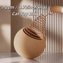 Accessori per animali domestici - Palline in corda di sisal, palline in corda di cotone, palle di ricambio per alberi per gatti, palline per graffiare in sisal, grattapugni per conigli, parti di pali per graffiare in corda di sisal, palline resistenti per graffiare i gatti, palline in corda di sisal, palline in corda di cotone, decorazione per negozi di centri commerciali, palline di sisal naturali, graffio, accessori per palline da graffio per gatti, palline in canapa e sisal resistenti ai morsi