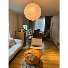 21.65Inch Large Round Paper Lantern Lamp ShadeWhite Rice Paper Lamp Shade Chinese Foldable Paper Lantern Lampshade For Home Indoor Living Room Bedroom Ceiling Decor - trắng - Xem 3