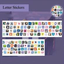 1 Roll English Letter Phrase PET Decorative Adhesive Tape, Suitable For Notebook Decoration, Scrapbooking, Phone Case Decor, Water Bottle Decor, Waterproof And Tear-Resistant, Magazine Collage, Basic English Letter Planner Sticker Tape - Multicolor - View 5
