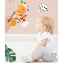 Giraffe Plush Doll & O-Shaped Teether Combo, Adorable Baby Teething Doll, Newborn Stuffed Animal Doll For 0-12 Months Baby, Baby Dolls 12 Months, Dolls Baby, Dolls For Babies