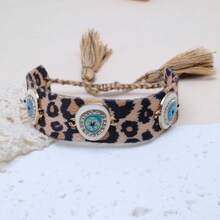 1 buc brățară norocoasă țesută manual cu ochi de demon, potrivită pentru familie, prieteni, cadouri de sărbători și purtare zilnică