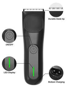 MIGUAN USB充电式电动体毛修剪器，全身可水洗，适用于剃须和修剪毛发，适用于身体各个部位，是馈赠佳品。 - 彩色 - 查看 9